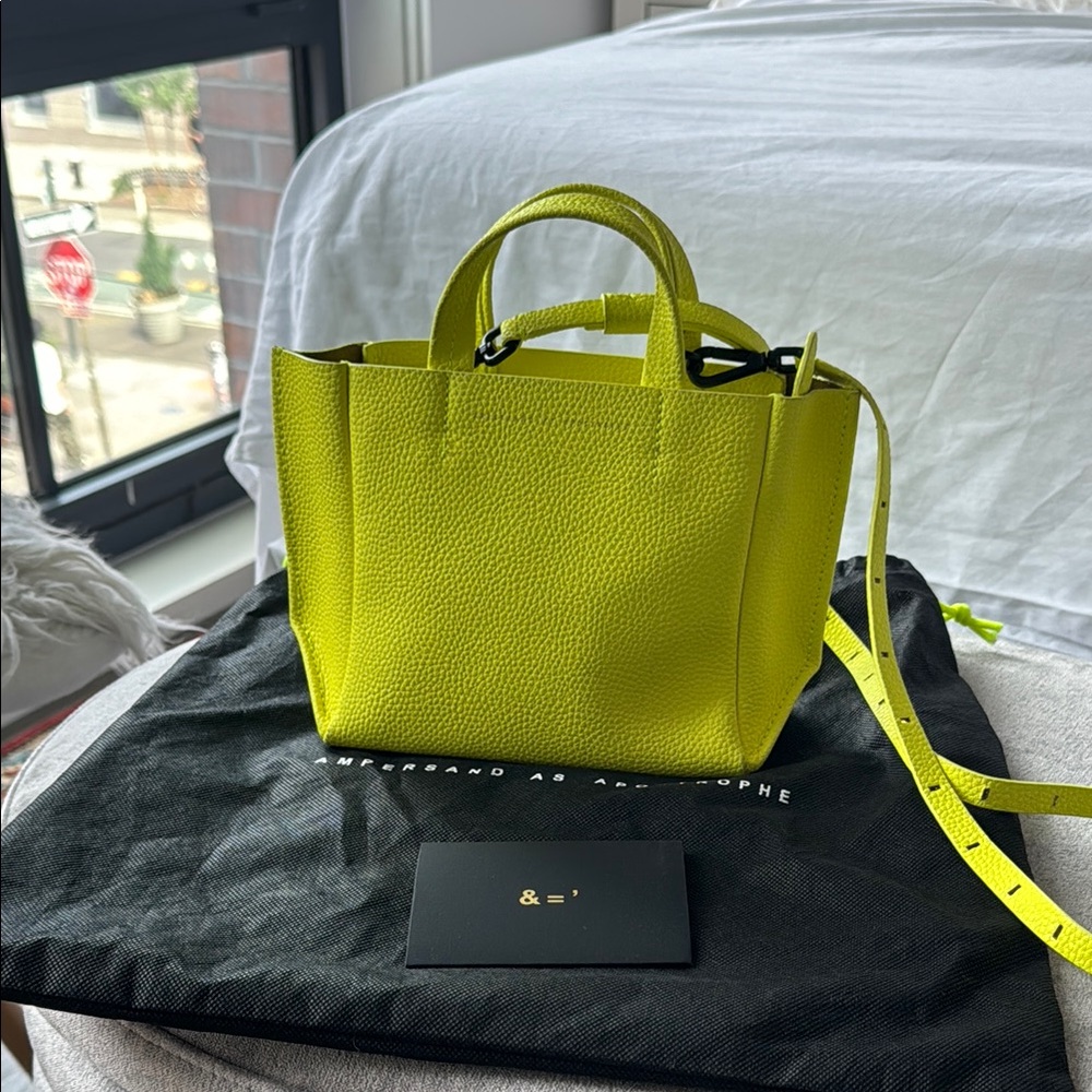 Ampersand as Apostrophe Neon Yellow Micro Tote Bag